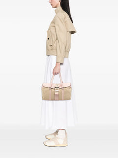 2013-2025 Vitello Trimmed Tessuto shoulder bag