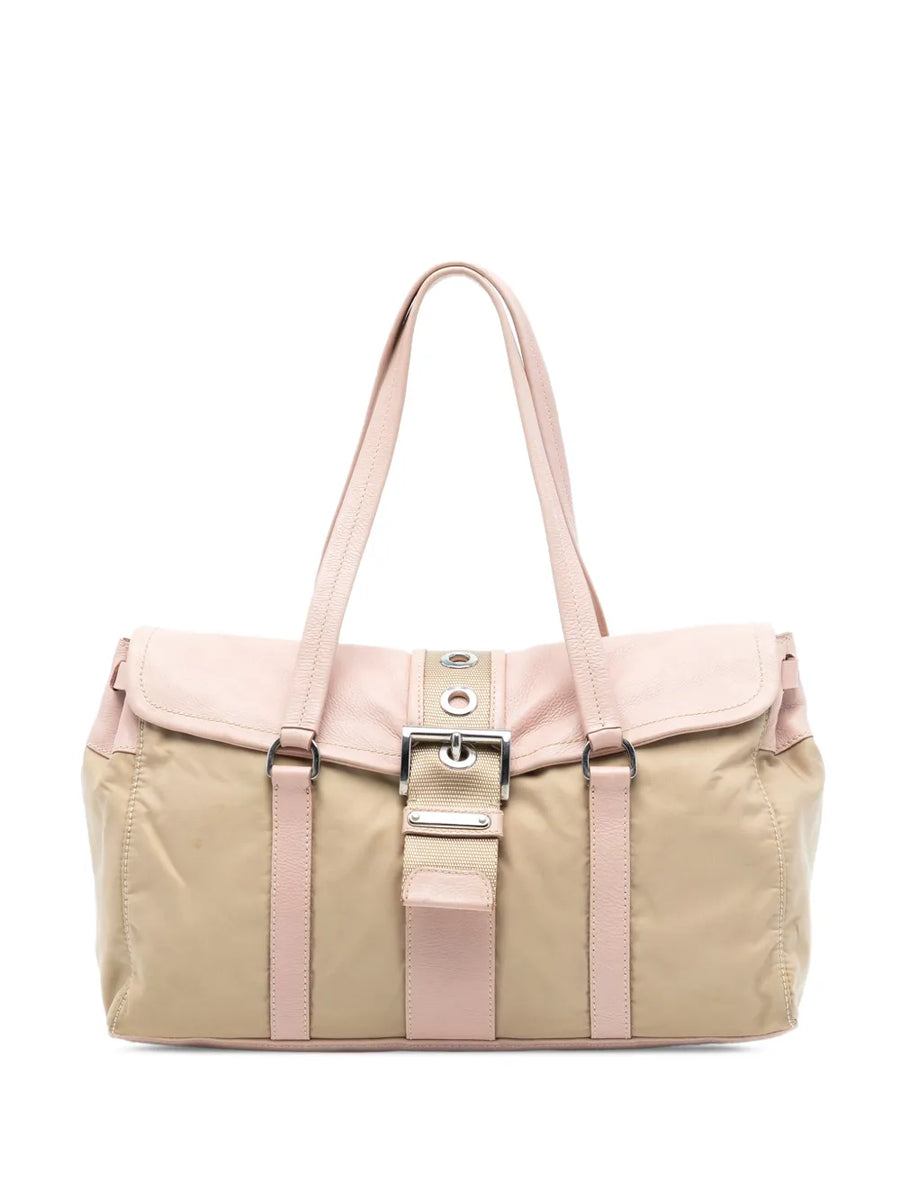 2013-2025 Vitello Trimmed Tessuto shoulder bag
