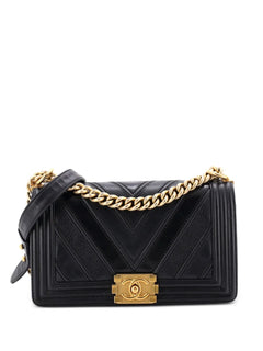 Boy Flap Bag Chevron Calfskin Old Medium shoulder bag