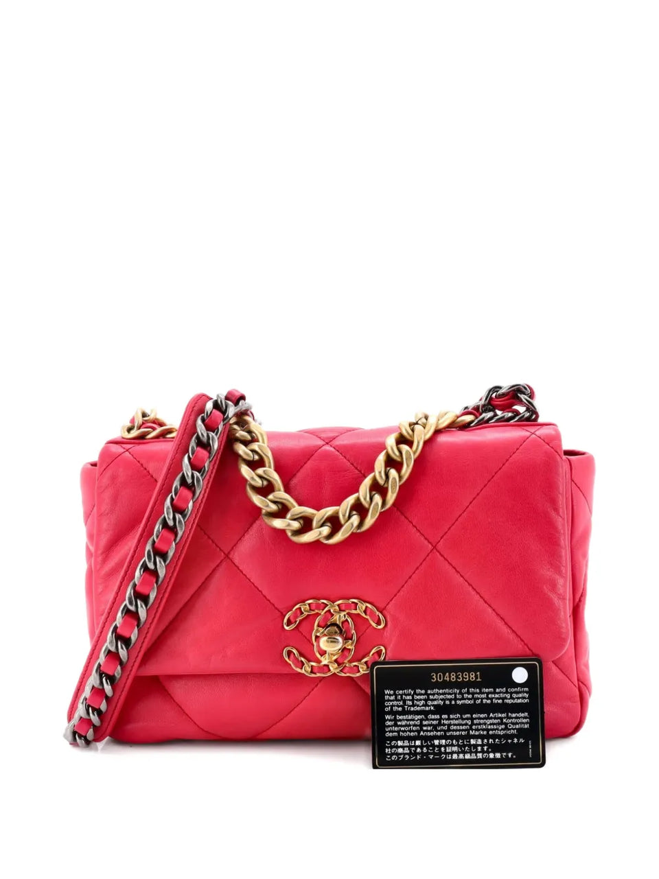 19 Flap Bag Quilted Leather Medium crossbody bag