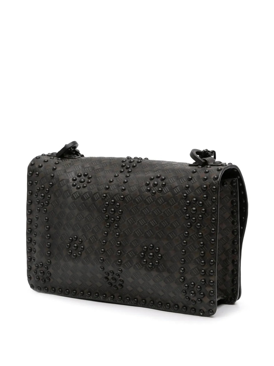 2018 Medium Embossed Calfskin Studded JAdior Chain Flap shoulder bag