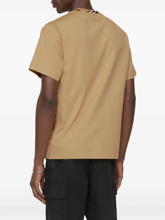 Check Trim Cotton T-shirt