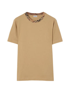 Check Trim Cotton T-shirt