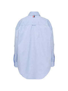 point-collar long-sleeve shirt