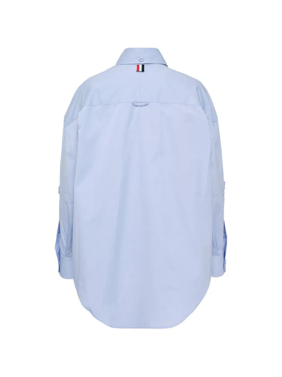 point-collar long-sleeve shirt