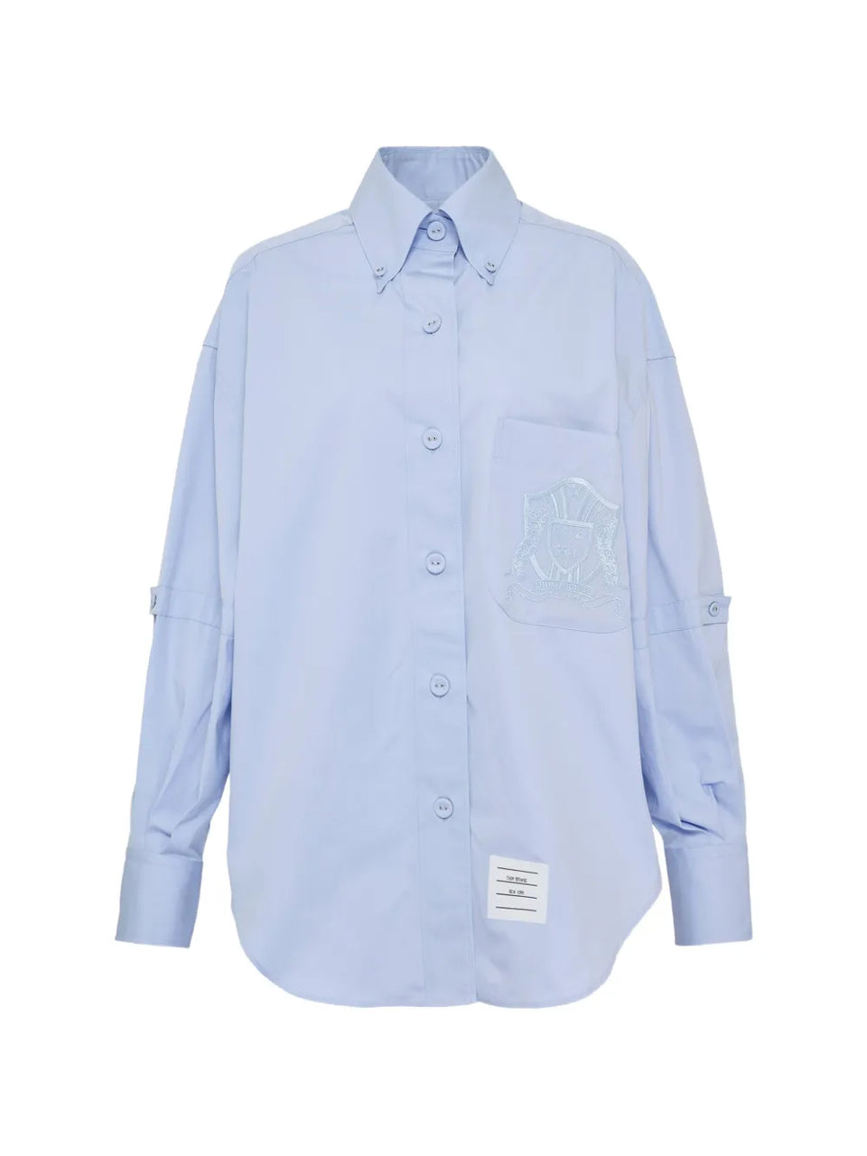 point-collar long-sleeve shirt