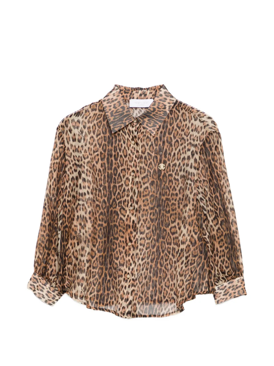 leopard-print buttoned shirt
