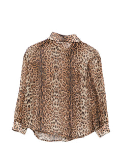leopard-print buttoned shirt
