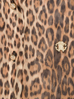 leopard-print buttoned shirt