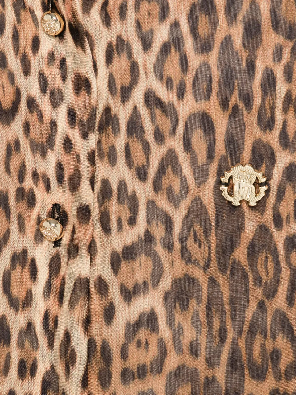 leopard-print buttoned shirt