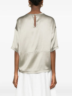 keyhole silk top