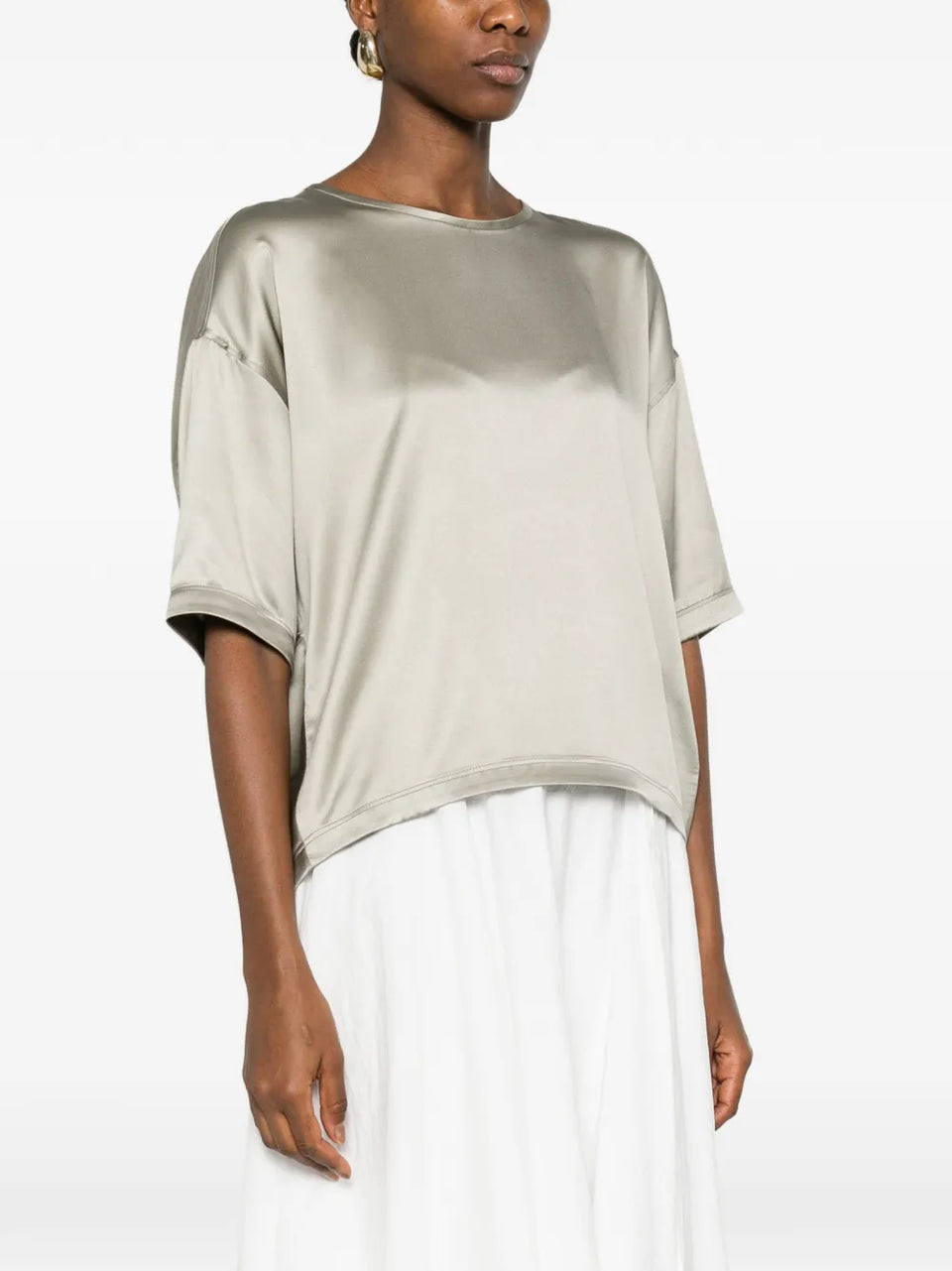 keyhole silk top