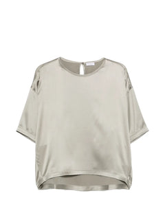 keyhole silk top