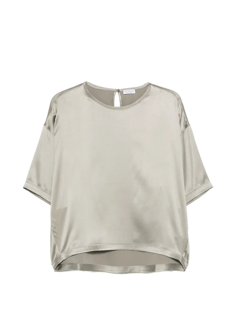 keyhole silk top