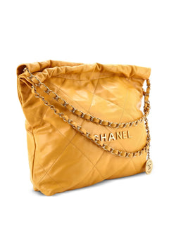22 Chain Quilted Calfskin Small hobo bag
