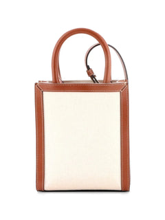 Sulky Vertical Cabas Tote Canvas with Leather Mini crossbody bag