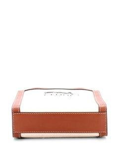 Sulky Vertical Cabas Tote Canvas with Leather Mini crossbody bag