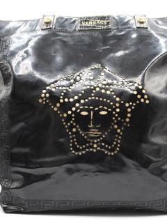 patent-leather shoulder bag