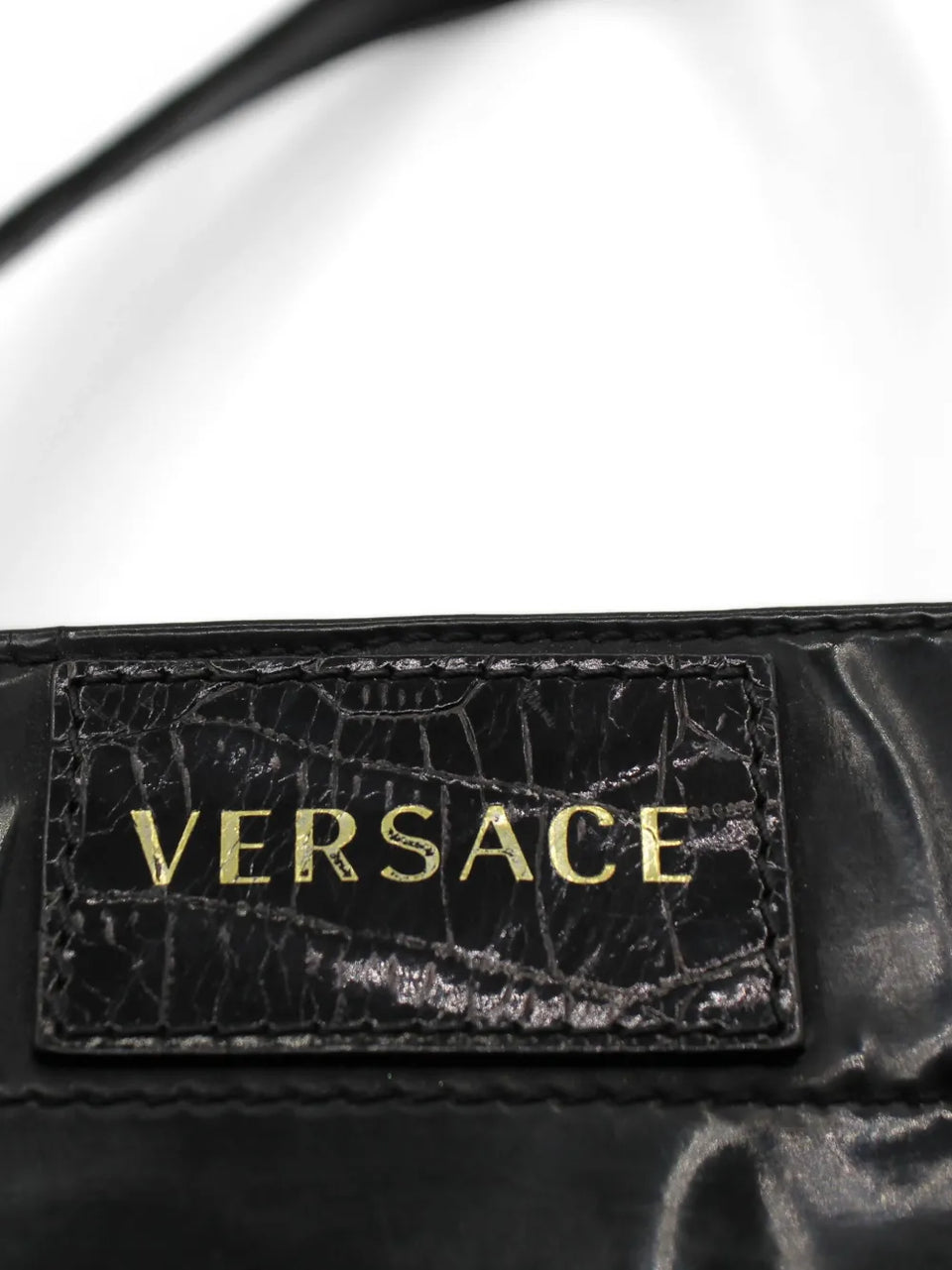 patent-leather shoulder bag