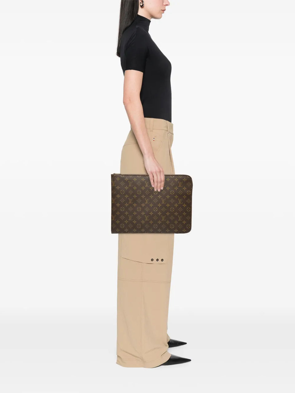 1986 Monogram Poche Documents Portfolio business bag