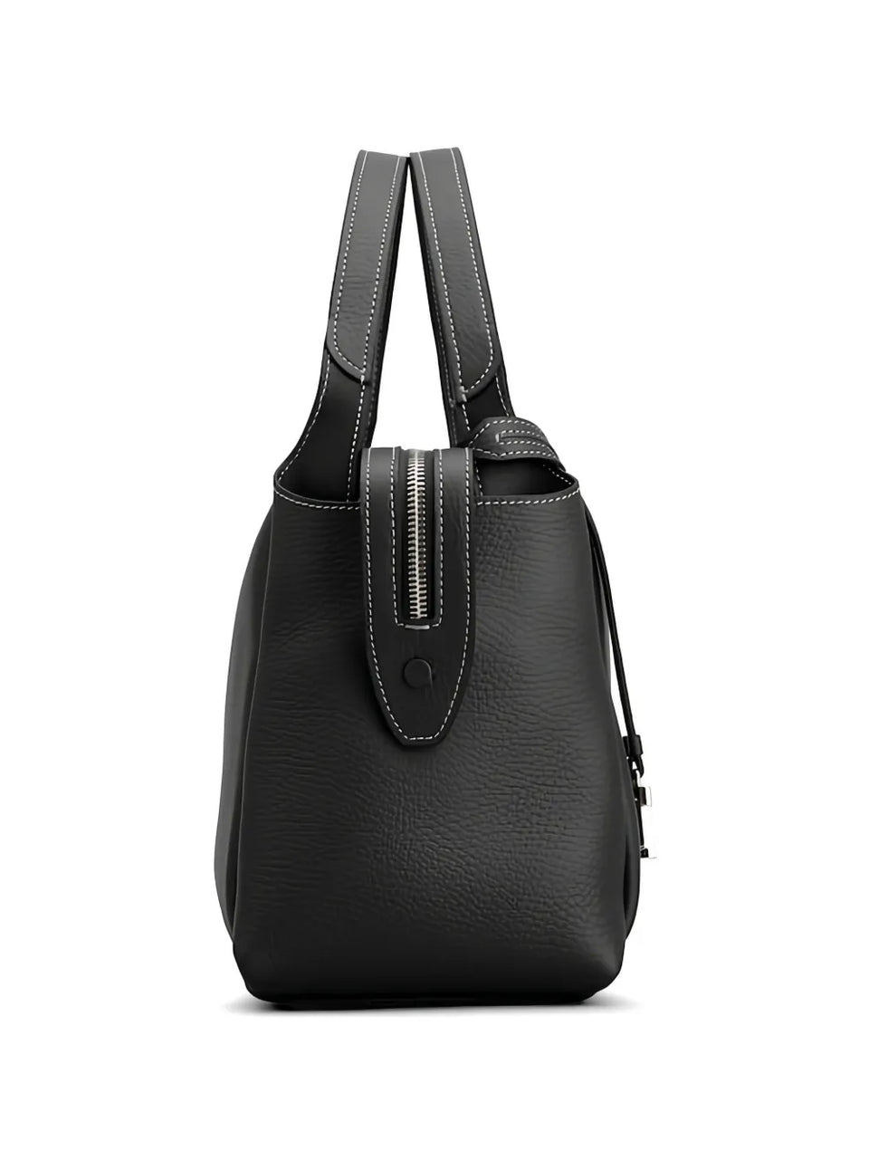 small leather tote bag