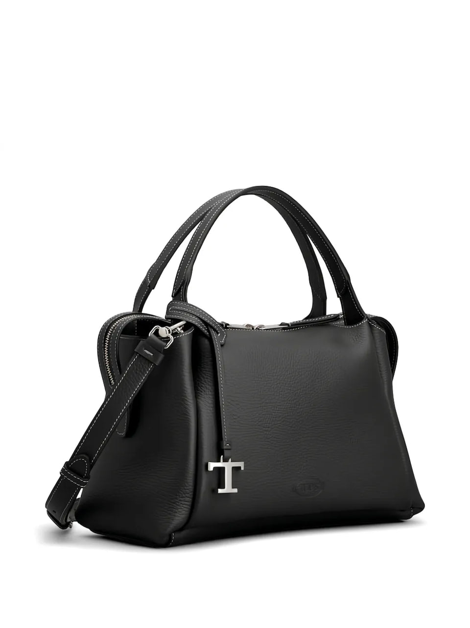 small leather tote bag