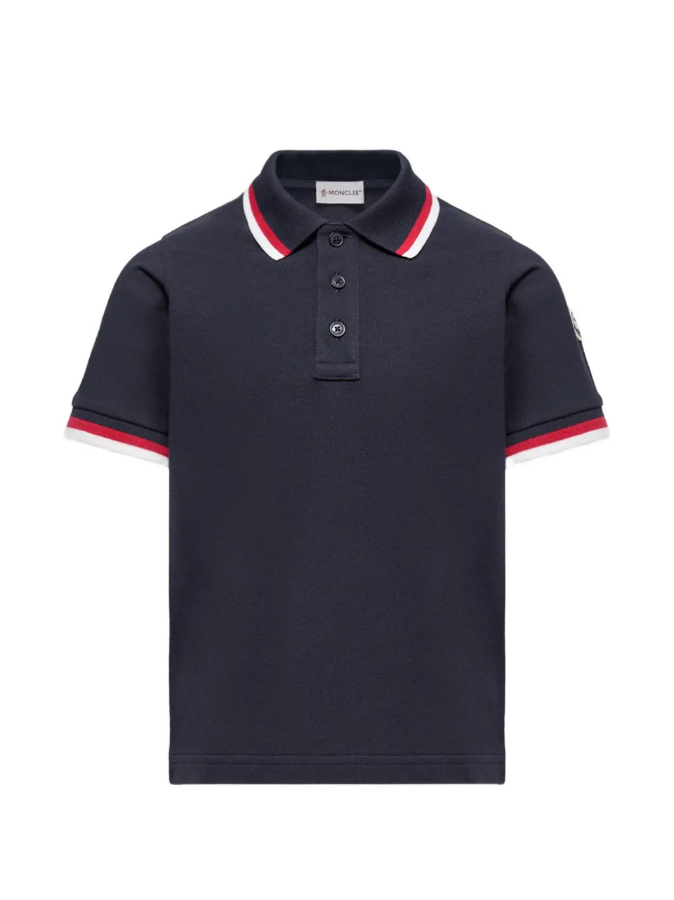 striped trim polo shirt