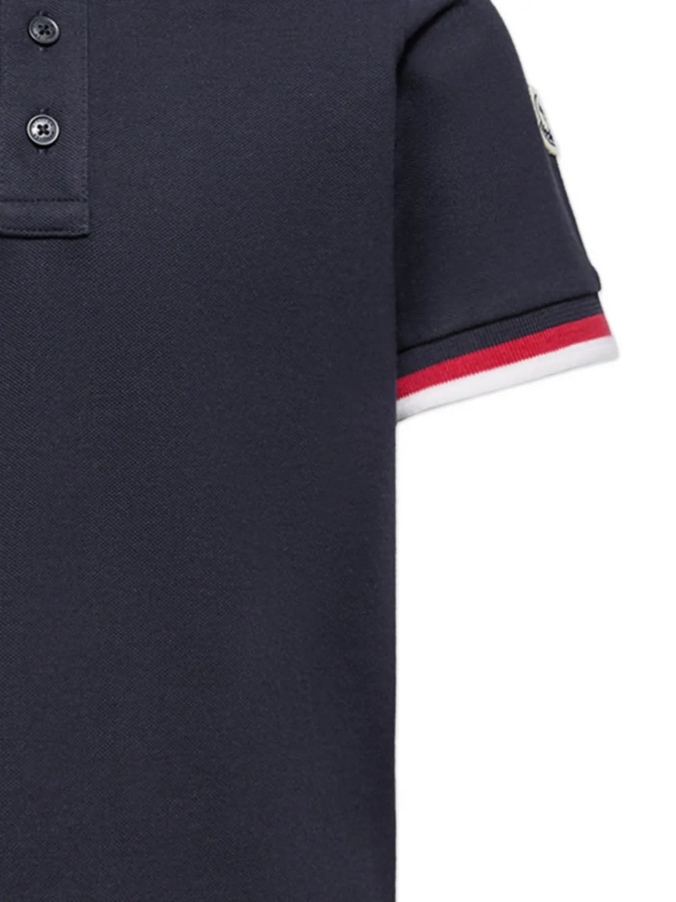striped trim polo shirt
