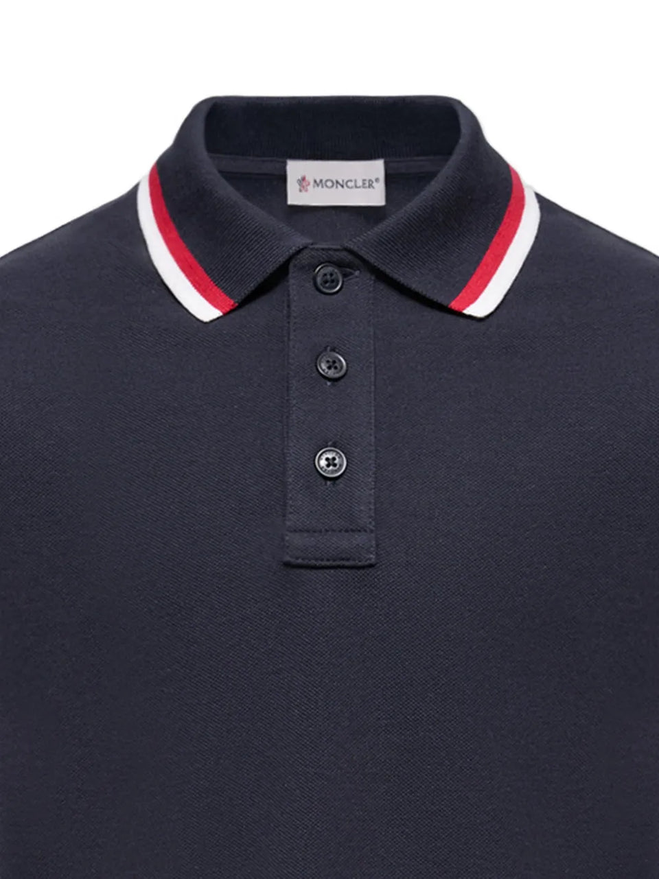 striped trim polo shirt
