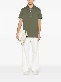 jacquard cotton polo shirt