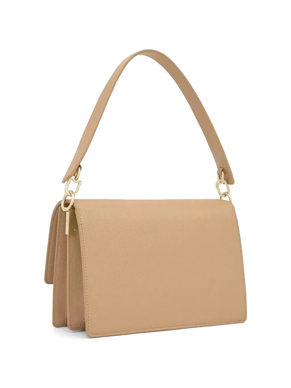 logo-embossed shoulder bag