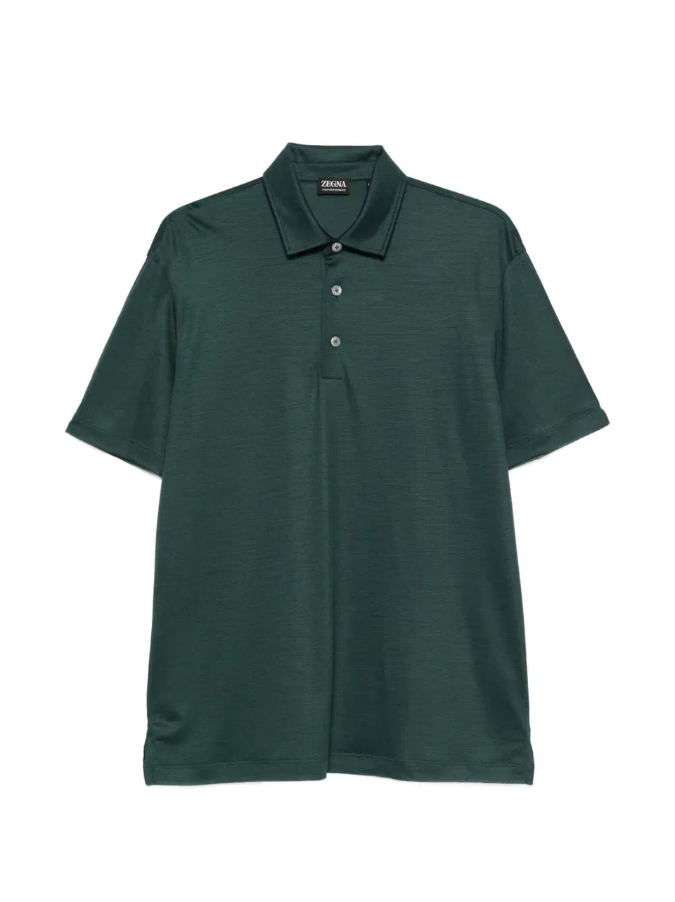 buttoned wool polo shirt