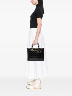 2000-2025 Large Patent Cannage Lady Dior satchel