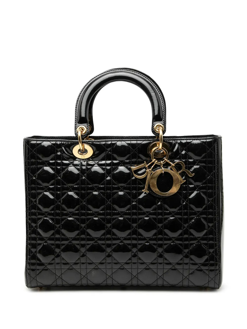 2000-2025 Large Patent Cannage Lady Dior satchel