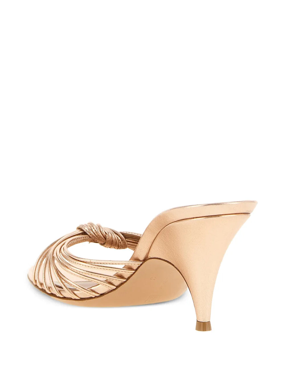 Sofia laminated knotted sandals