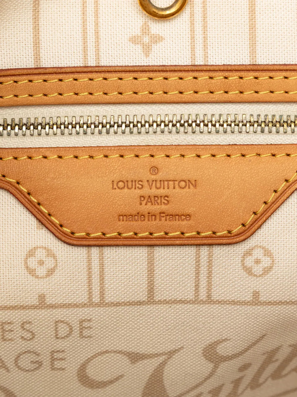 2012 Damier Azur Neverfull MM tote bag