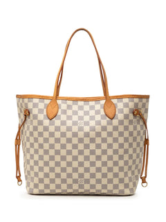 2012 Damier Azur Neverfull MM tote bag