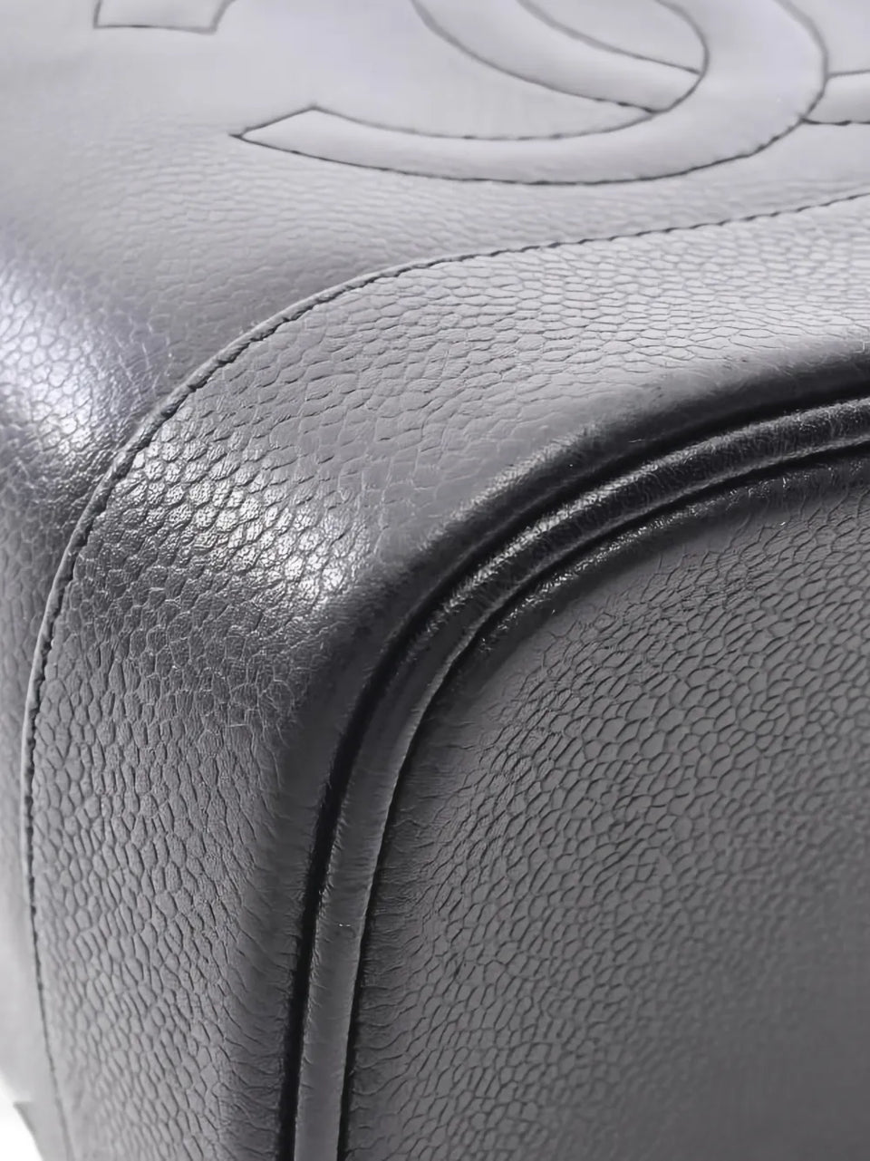 1997-1999 Coco mark caviar leather vanity bag