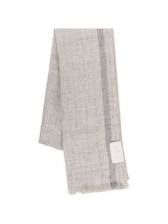 embroidered fringed scarf