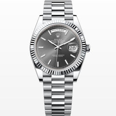 Rolex | Day-Date | 228236 | Platinum | 40 mm | Platinum | Grey | Automatic