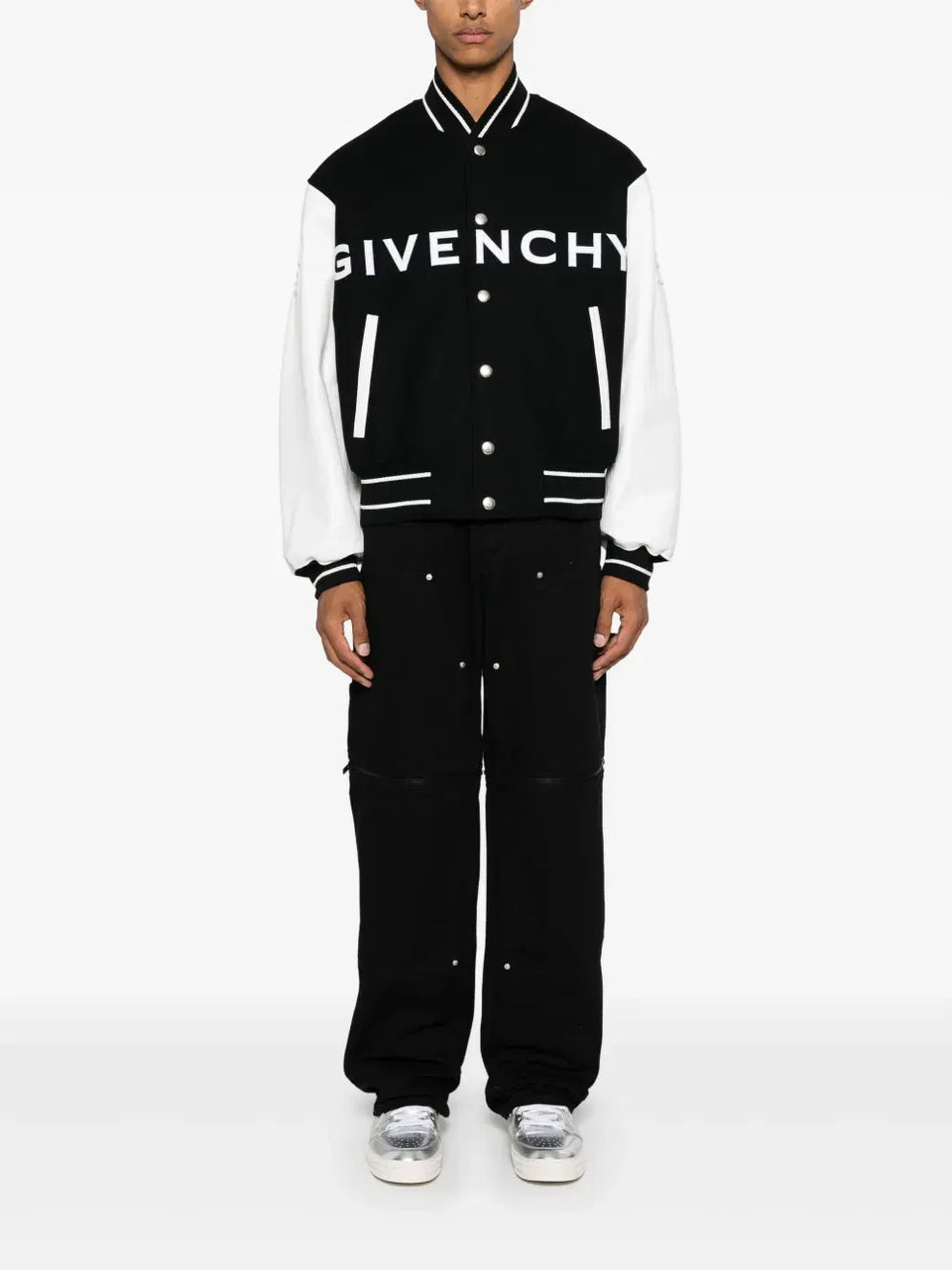 logo-emboosed bomber jacket