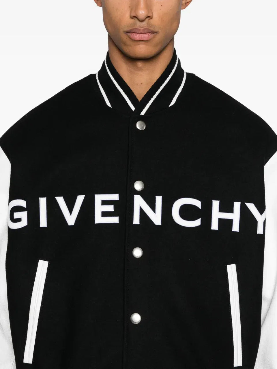 logo-emboosed bomber jacket
