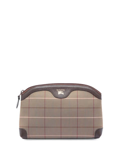 20th Century Vintage Check Canvas clutch bag
