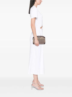 20th Century Vintage Check Canvas clutch bag