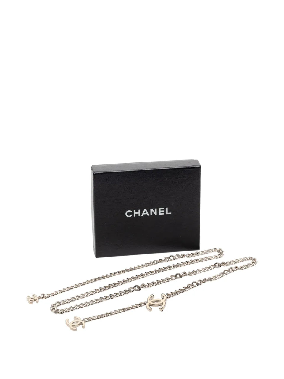 2005 Silver Plated Lacquered CC Chain Link belt
