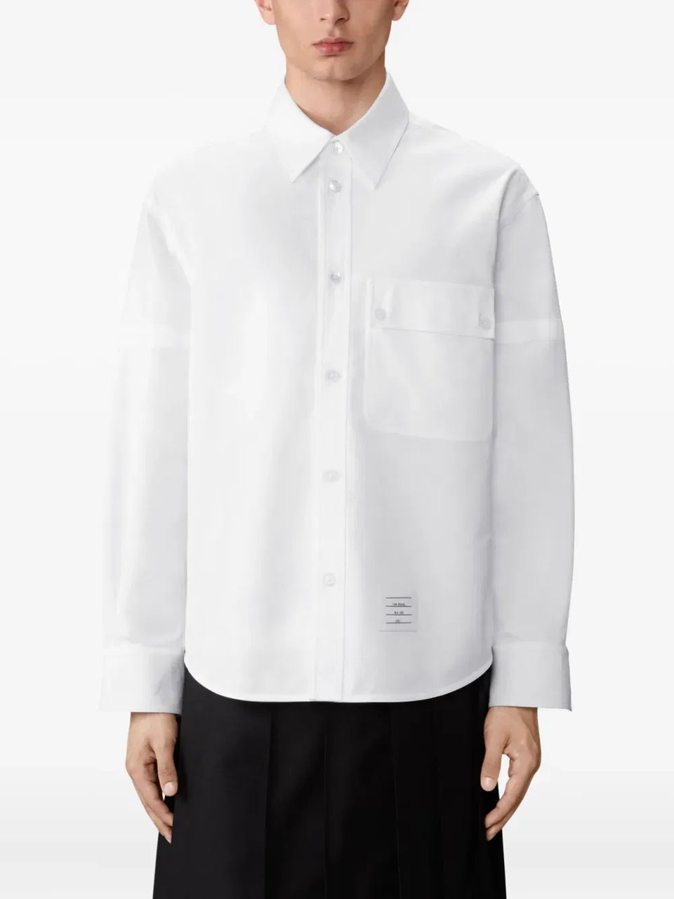 armband-detail chest-pocket shirt