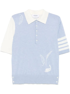 4-Bar stripe cotton polo shirt