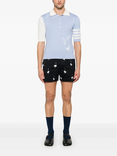 4-Bar stripe cotton polo shirt