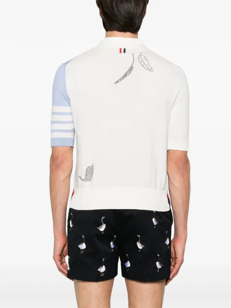 4-Bar stripe cotton polo shirt