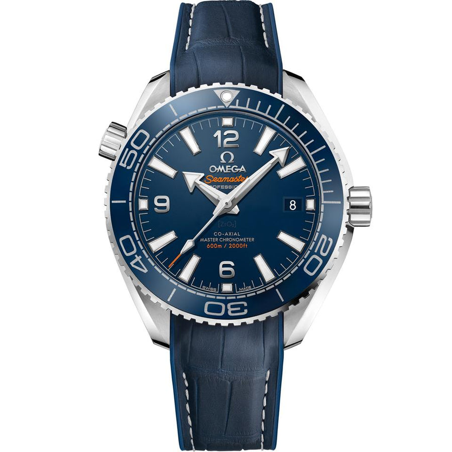Omega Seamaster Planet Ocean215.33.40.20.03.001 Mechanical Seamaster Planet Ocean 600 M steel on leather strap with